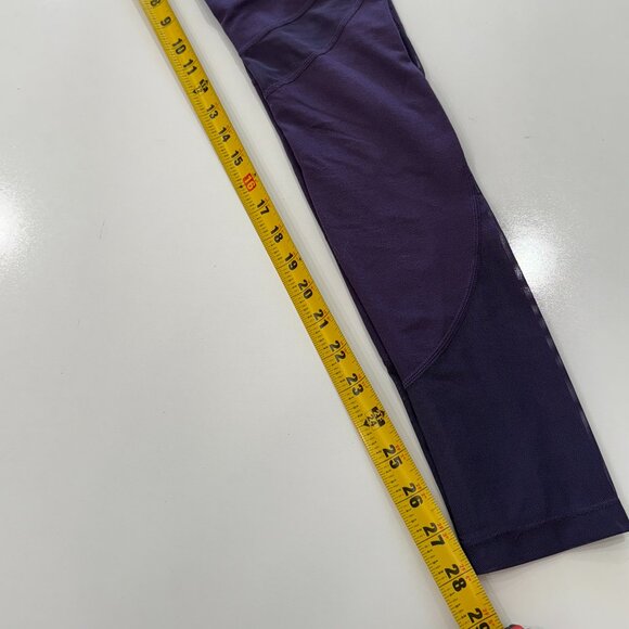 Gymshark Dry Full Length Leggings Purple Athletic Pants Cutout Mesh Size M - Picture 8 of 9